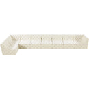 Meridian Tuft Cream Velvet Modular Sectional IMAGE 7