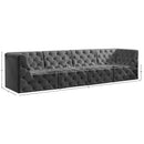 Meridian Tuft Grey Velvet Modular Sofa IMAGE 10