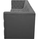 Meridian Tuft Grey Velvet Modular Sofa IMAGE 6