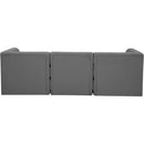 Meridian Tuft Grey Velvet Modular Sofa IMAGE 4