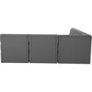 Meridian Tuft Grey Velvet Modular Sectional IMAGE 3