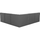 Meridian Tuft Grey Velvet Modular Sectional IMAGE 4