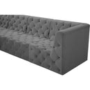 Meridian Tuft Grey Velvet Modular Sectional IMAGE 14