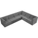 Meridian Tuft Grey Velvet Modular Sectional IMAGE 7