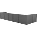 Meridian Tuft Grey Velvet Modular Sectional IMAGE 6