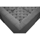 Meridian Tuft Grey Velvet Modular Sectional IMAGE 12