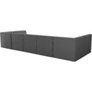 Meridian Tuft Grey Velvet Modular Sectional IMAGE 3