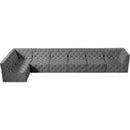 Meridian Tuft Grey Velvet Modular Sectional IMAGE 10