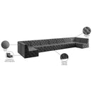 Meridian Tuft Grey Velvet Modular Sectional IMAGE 16