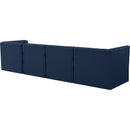 Meridian Tuft Navy Velvet Modular Sofa IMAGE 3