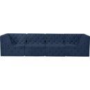 Meridian Tuft Navy Velvet Modular Sofa IMAGE 5