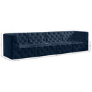 Meridian Tuft Navy Velvet Modular Sofa IMAGE 9