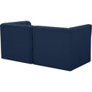 Meridian Tuft Navy Velvet Modular Sofa IMAGE 3