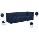 Meridian Tuft Navy Velvet Modular Sofa IMAGE 10