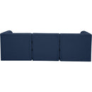 Meridian Tuft Navy Velvet Modular Sofa IMAGE 4
