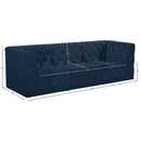 Meridian Tuft Navy Velvet Modular Sofa IMAGE 9