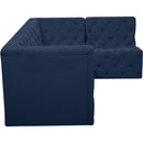 Meridian Tuft Navy Velvet Modular Sectional IMAGE 11