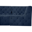 Meridian Tuft Navy Velvet Modular Sectional IMAGE 13