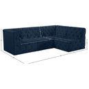 Meridian Tuft Navy Velvet Modular Sectional IMAGE 20