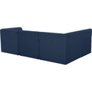 Meridian Tuft Navy Velvet Modular Sectional IMAGE 5