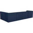 Meridian Tuft Navy Velvet Modular Sectional IMAGE 5