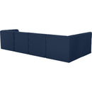 Meridian Tuft Navy Velvet Modular Sectional IMAGE 6