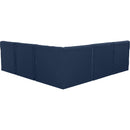 Meridian Tuft Navy Velvet Modular Sectional IMAGE 4