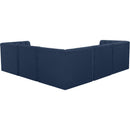 Meridian Tuft Navy Velvet Modular Sectional IMAGE 5