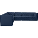 Meridian Tuft Navy Velvet Modular Sectional IMAGE 10