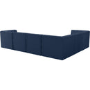 Meridian Tuft Navy Velvet Modular Sectional IMAGE 6