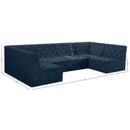 Meridian Tuft Navy Velvet Modular Sectional IMAGE 15