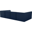 Meridian Tuft Navy Velvet Modular Sectional IMAGE 3