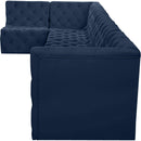 Meridian Tuft Navy Velvet Modular Sectional IMAGE 12