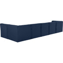 Meridian Tuft Navy Velvet Modular Sectional IMAGE 5