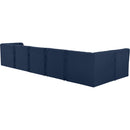 Meridian Tuft Navy Velvet Modular Sectional IMAGE 6