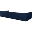 Meridian Tuft Navy Velvet Modular Sectional IMAGE 3