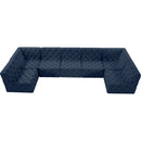 Meridian Tuft Navy Velvet Modular Sectional IMAGE 5