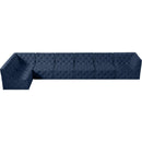 Meridian Tuft Navy Velvet Modular Sectional IMAGE 10