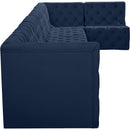Meridian Tuft Navy Velvet Modular Sectional IMAGE 11