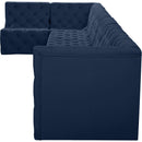 Meridian Tuft Navy Velvet Modular Sectional IMAGE 12