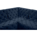 Meridian Tuft Navy Velvet Modular Sectional IMAGE 20