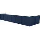 Meridian Tuft Navy Velvet Modular Sectional IMAGE 6