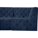 Meridian Tuft Navy Velvet Modular Sectional IMAGE 6