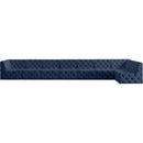 Meridian Tuft Navy Velvet Modular Sectional IMAGE 10