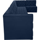 Meridian Tuft Navy Velvet Modular Sectional IMAGE 11