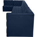 Meridian Tuft Navy Velvet Modular Sectional IMAGE 12