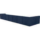 Meridian Tuft Navy Velvet Modular Sectional IMAGE 6