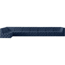 Meridian Tuft Navy Velvet Modular Sectional IMAGE 9