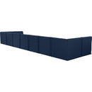 Meridian Tuft Navy Velvet Modular Sectional IMAGE 3