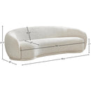 Meridian Hyde Cream Boucle Fabric Sofa IMAGE 14